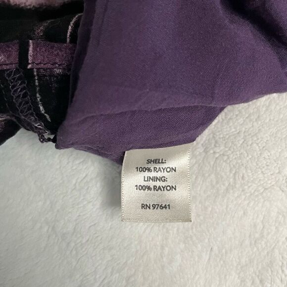 J. Jill Women's Purple and Black Abstract Sleeveless Sundress Size Medium - Picture 9 of 9